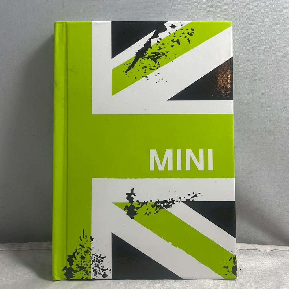 MINI Cooper lime green white and black mini graphing paper notebook